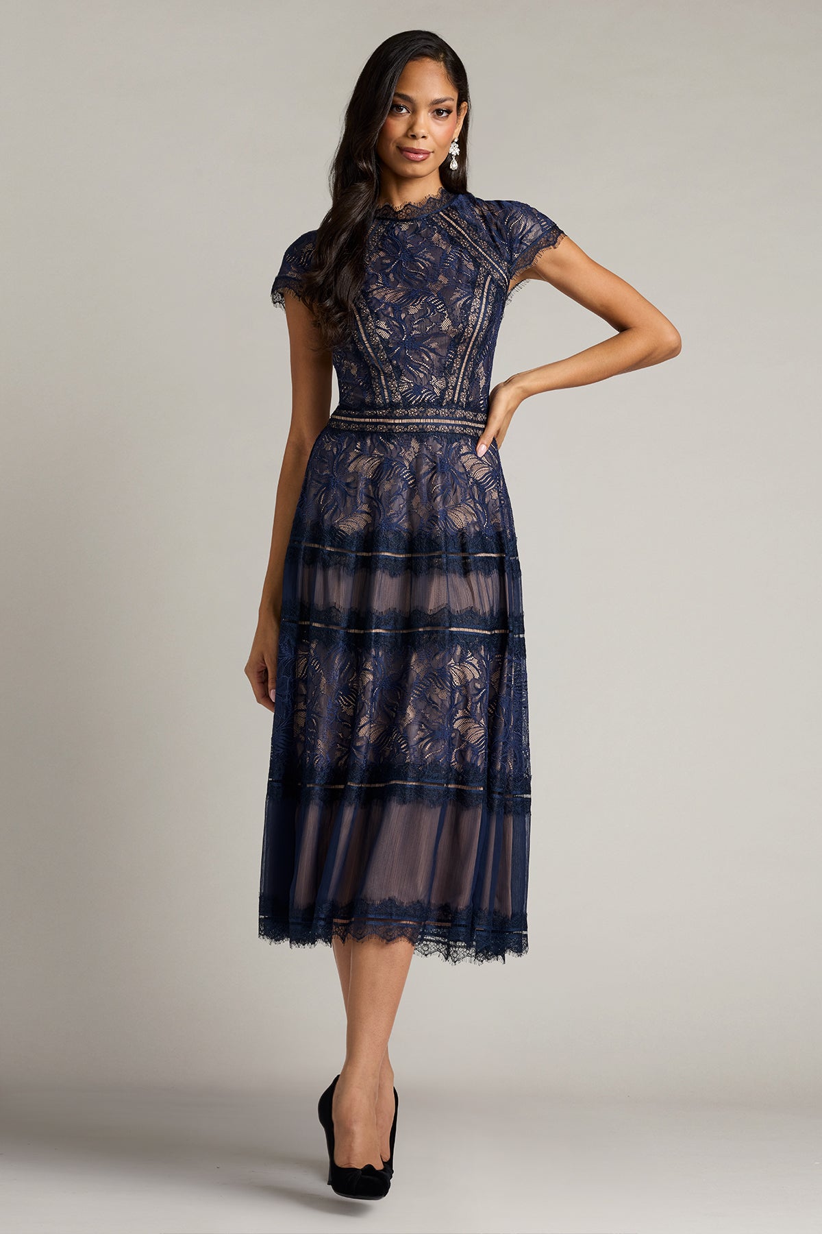 Ahern Orchid Lace Midi Dress