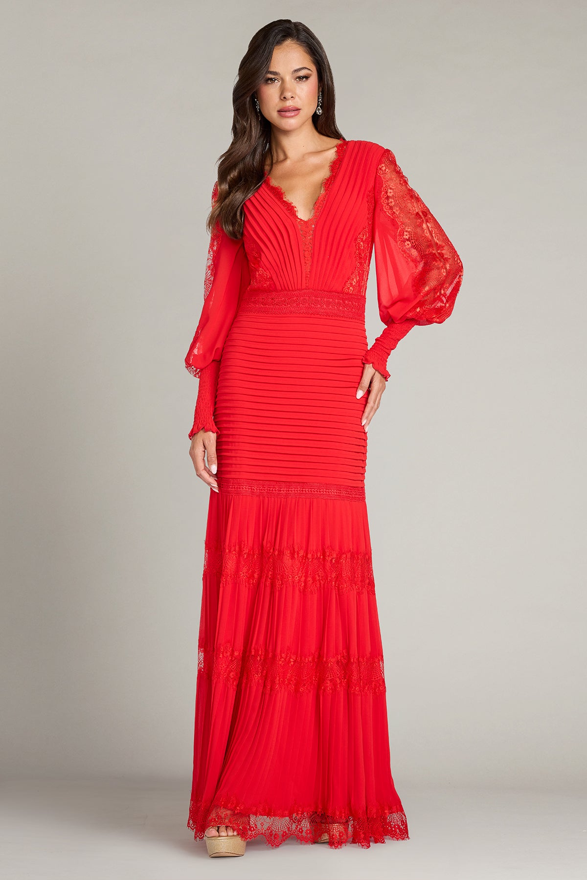 Nyssa Bishop Sleeve Gown – Tadashi Shoji Official Online Boutique