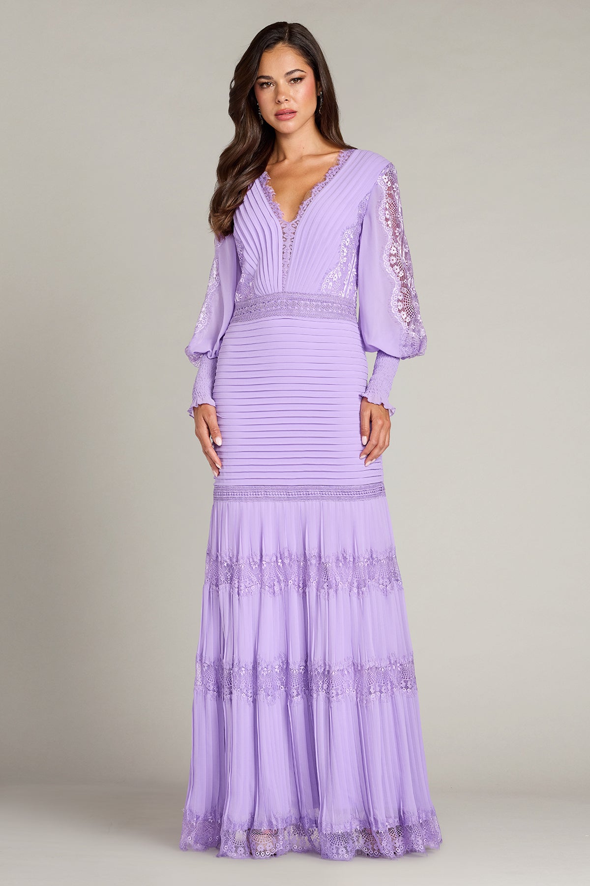 Nyssa Bishop Sleeve Gown – Tadashi Shoji Official Online Boutique