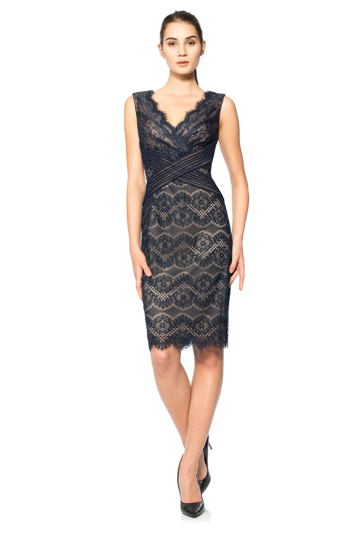 Lace V-Neck Sheath Dress – Tadashi Shoji Official Online Boutique
