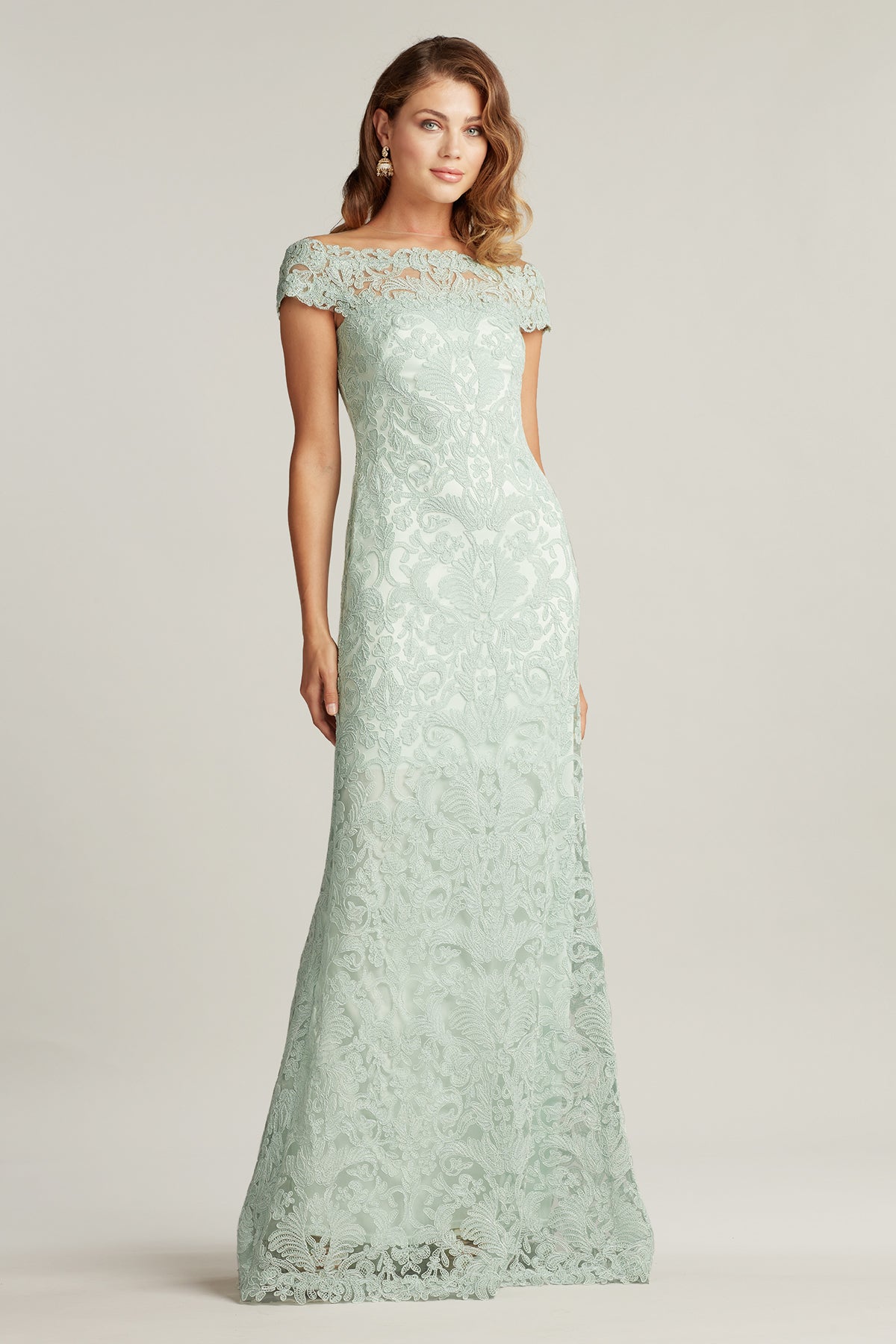 Dupre Off-The-Shoulder Gown – Tadashi Shoji Official Online Boutique