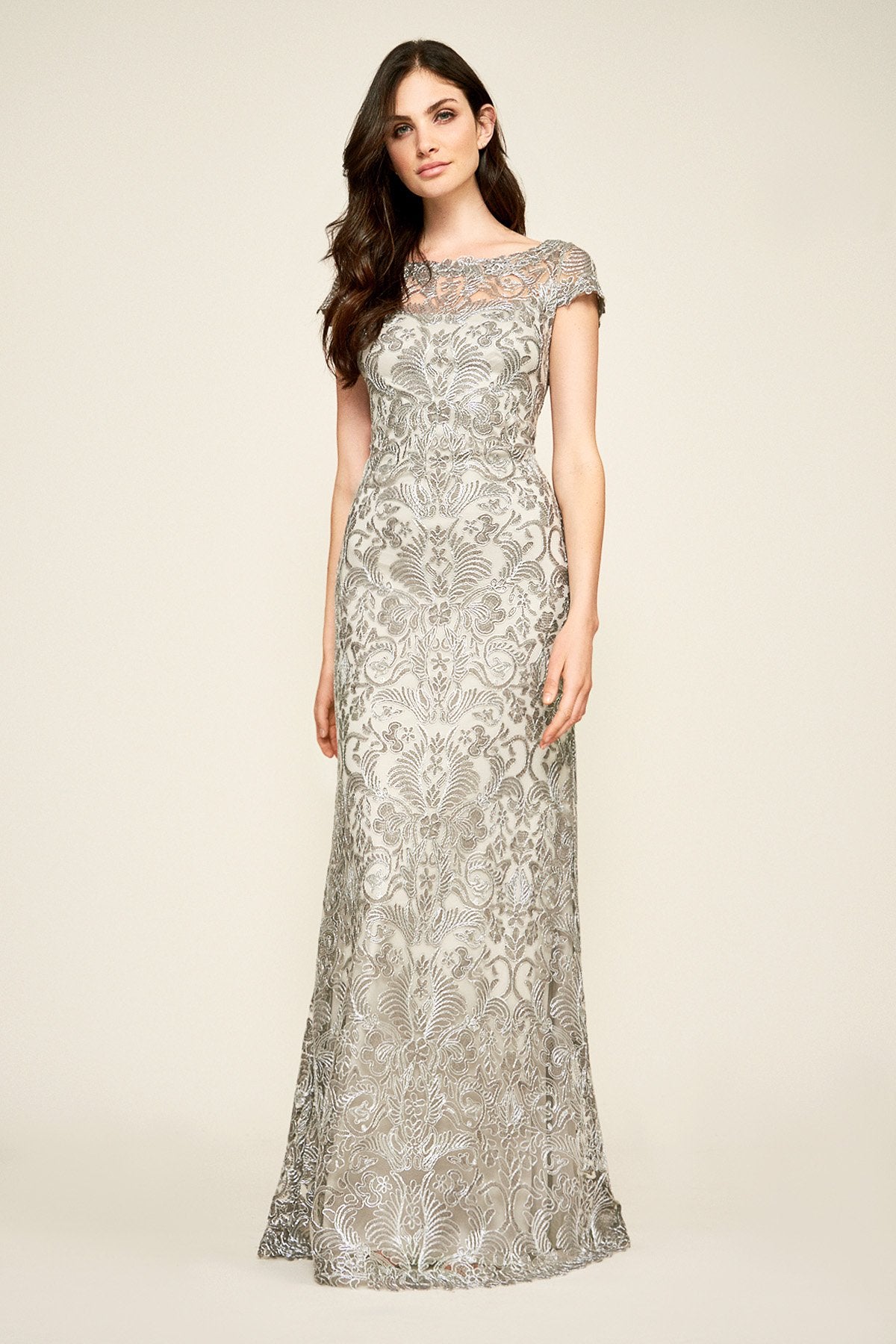 Adena Corded Embroidery Gown - PETITE  Tadashi Shoji Official Online  Boutique