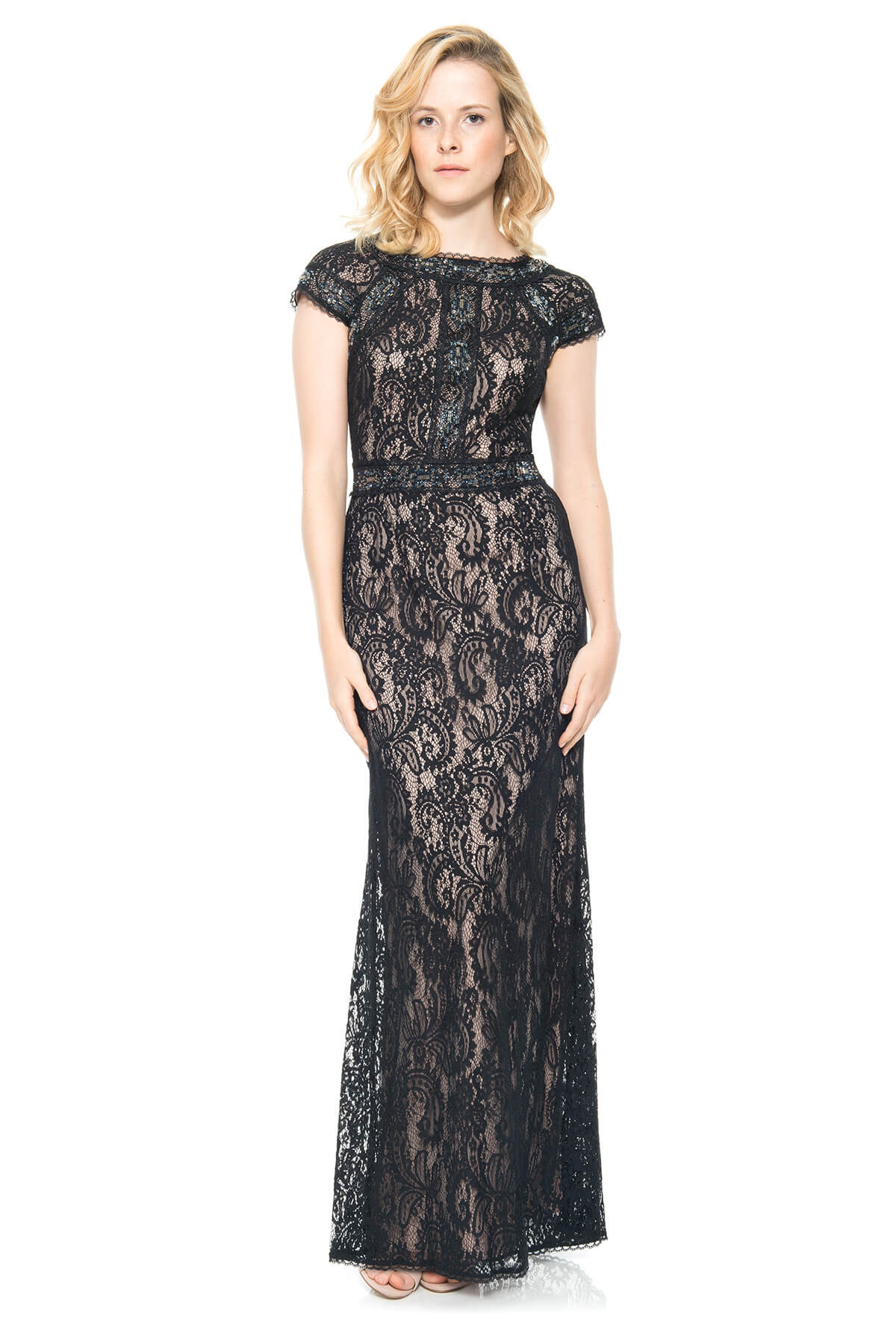 Corded Lace Cap Sleeve Gown – Tadashi Shoji Official Online Boutique
