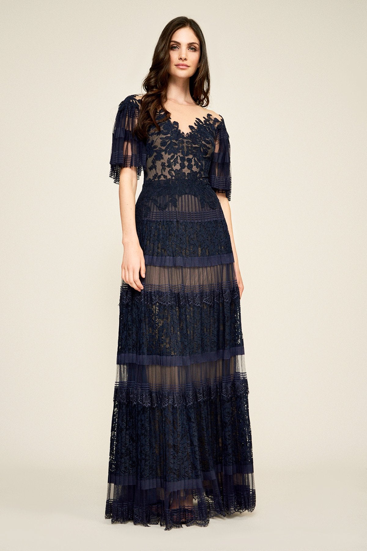 Nevaeh Pleated Gown – Tadashi Shoji Official Online Boutique