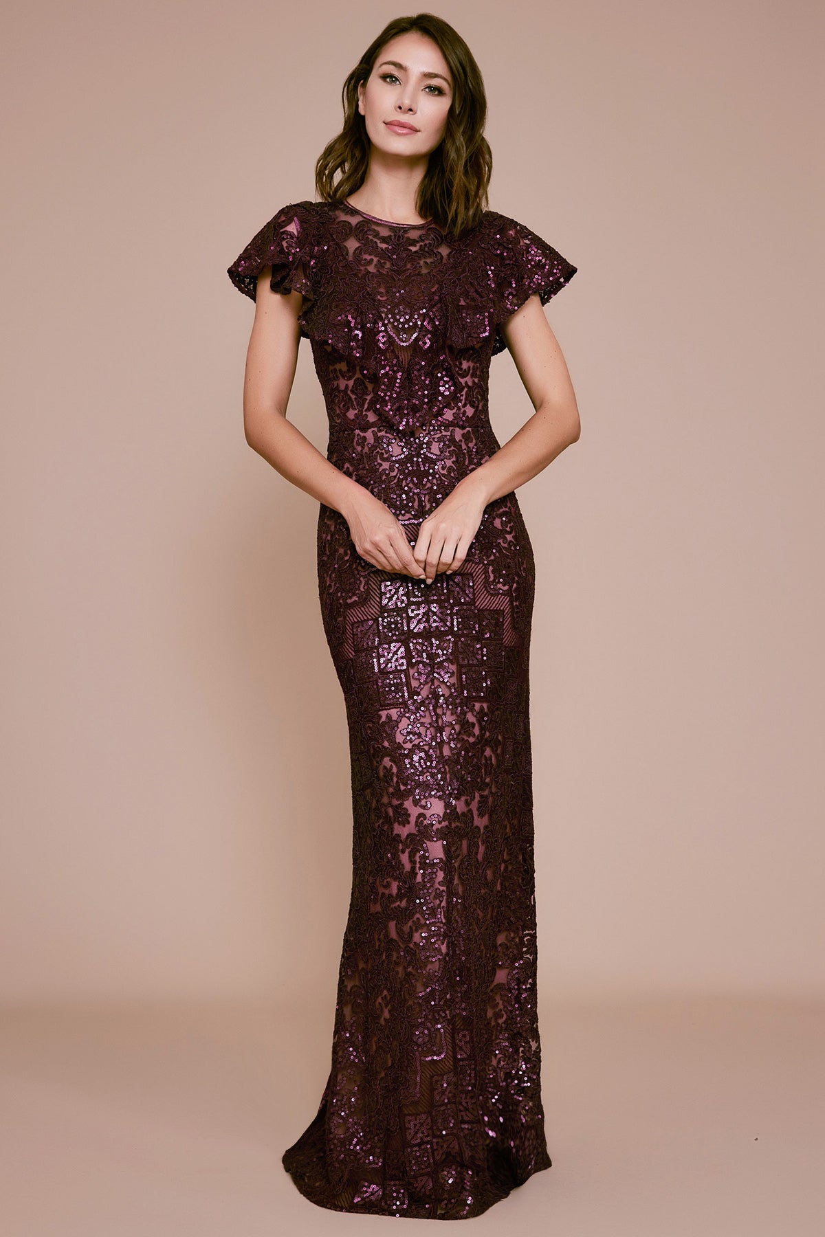 Pich Sequin Embroidered Gown – Tadashi Shoji Official Online Boutique