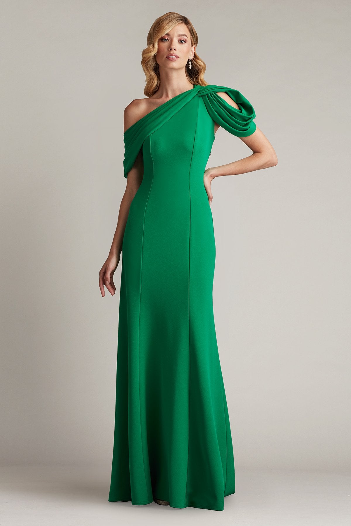 Copley Shoulder Drape Gown GRLEF Tadashi Shoji Official Online Boutique Copley Shoulder Drape Gown GRLEF Tadashi Shoji Official Online Boutique