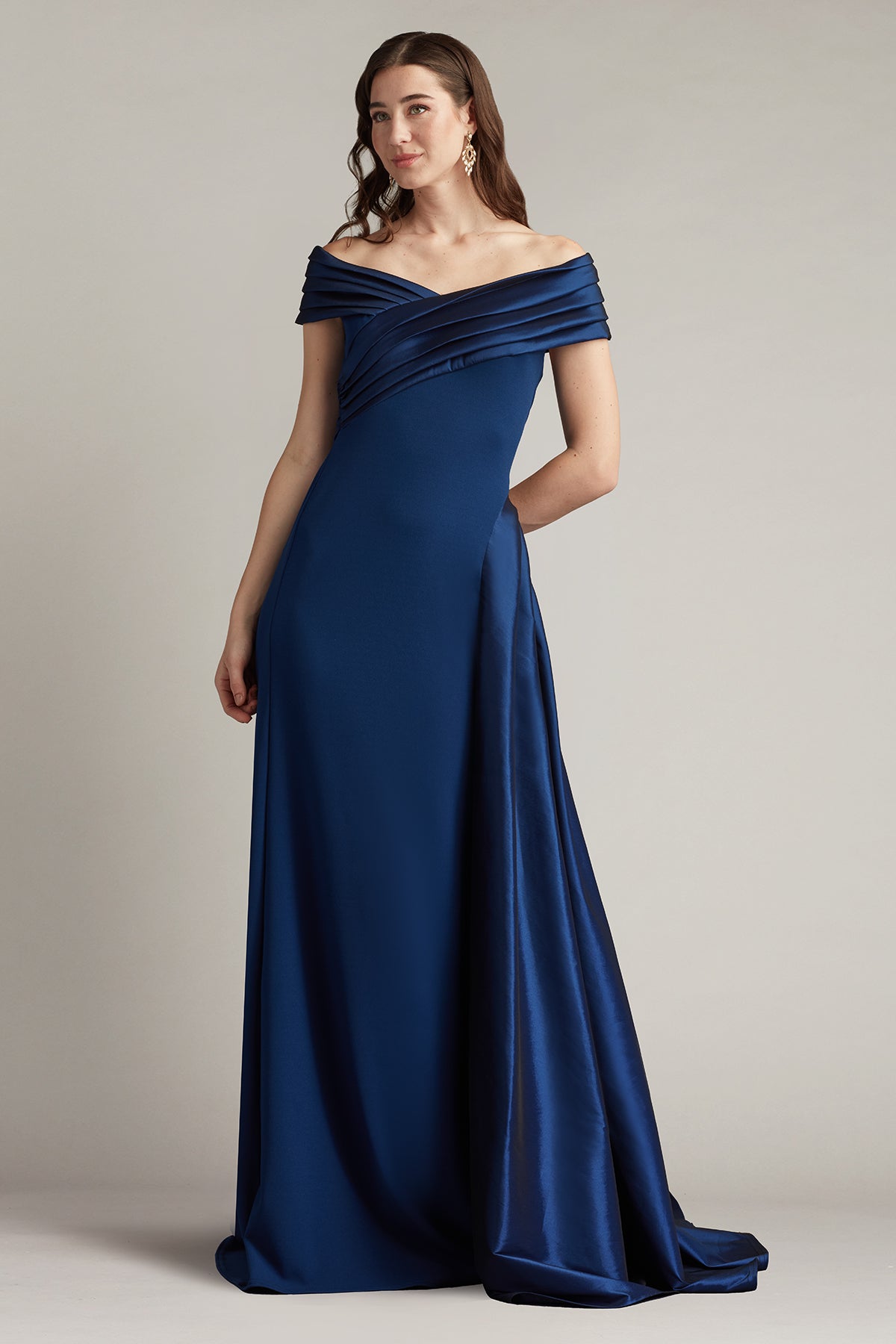Elysian Draped Overlay Train Gown Tadashi Shoji Official Online Boutique Elysian Draped Overlay Train Gown Tadashi Shoji Official Online Boutique