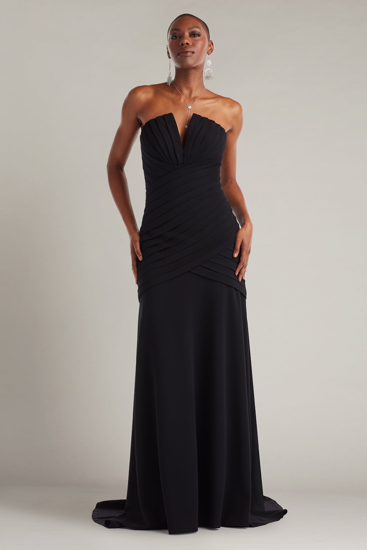 Vionna Shutter-Pleated Crepe Gown Tadashi Shoji Official Online Boutique Vionna Shutter-Pleated Crepe Gown Tadashi Shoji Official Online Boutique