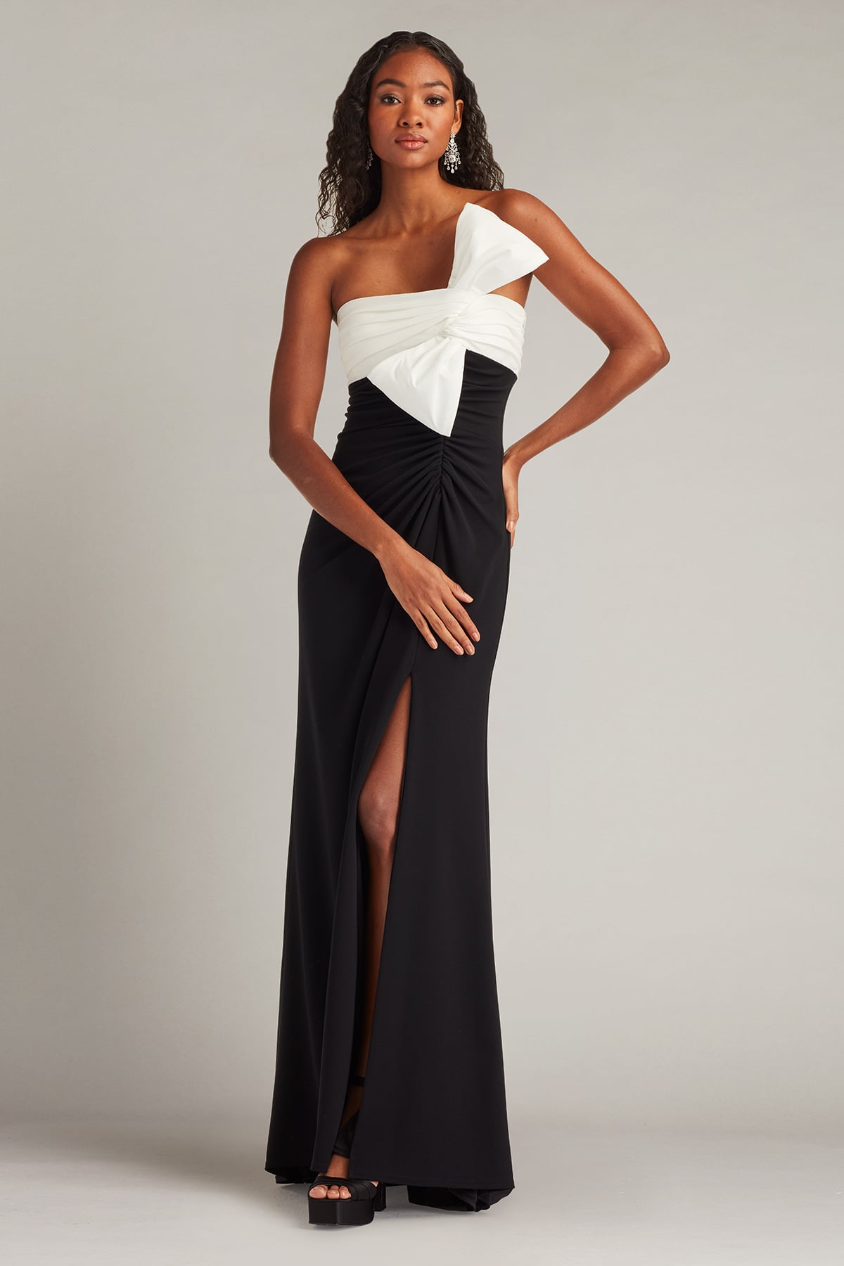 Kaliko Twist Bow Gown Tadashi Shoji Official Online Boutique Kaliko Twist Bow Gown Tadashi Shoji Official Online Boutique