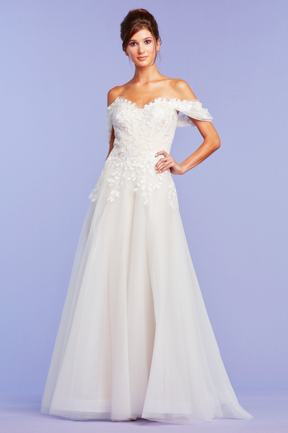 Pierce Off-Shoulder Embroidered Gown – Tadashi Shoji Official Online  Boutique