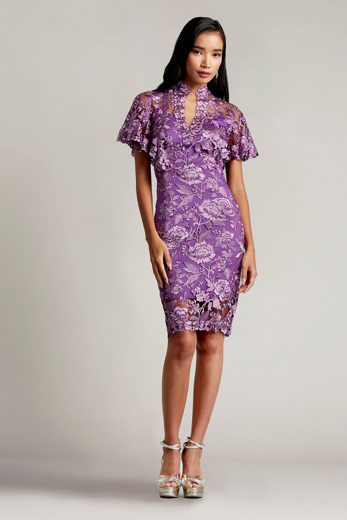 butterfly sleeve cocktail dress Heizer Dress-AMETH – Tadashi Shoji Official Online Boutique short butterfly sleeves Aviana Purple Bridesmaid Dress Crazy Saturday35 contouring top gracefully gives US Size:US 0