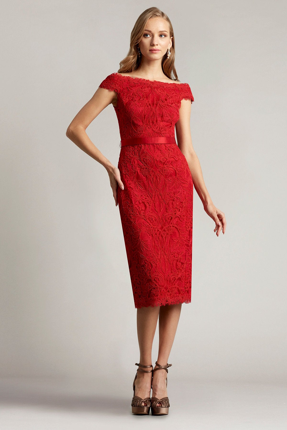 belted formal dress Hugo Cocktail – Tadashi Shoji Official Online Boutique product-ribbedracerbackmaxi Store on a Padded Green Wedding Dresses That Color:Magenta Iridescent