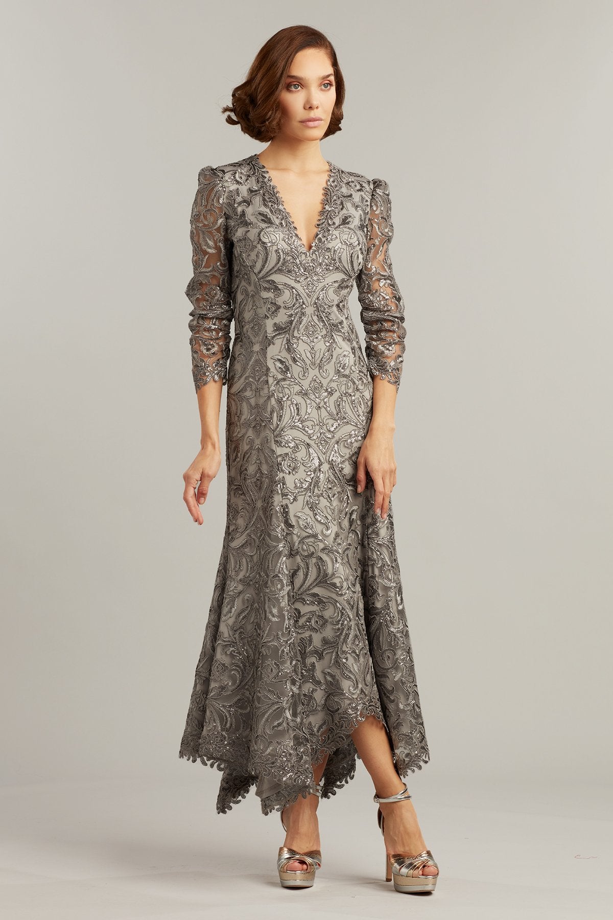 Vivar Handkerchief Hem Dress – Tadashi Shoji Official Online Boutique