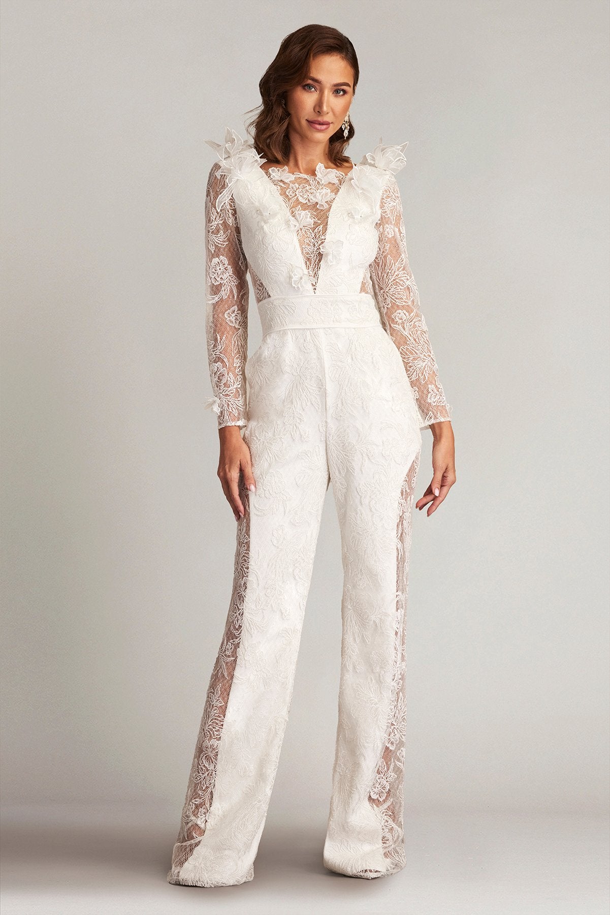 Enger 3D Floral Embroidered Jumpsuit – Tadashi Shoji Official