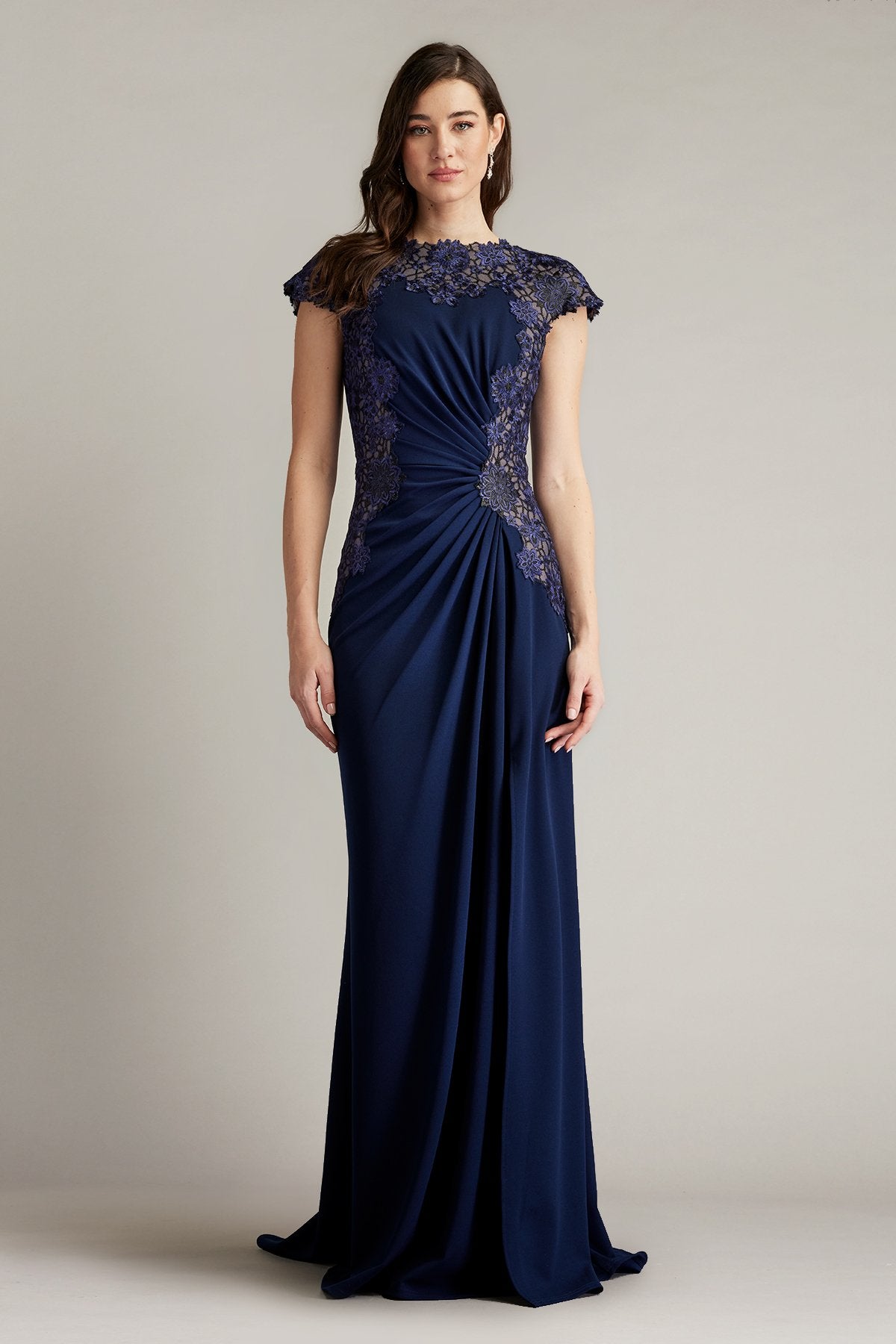 Chelan Embroidered Illusion Gown  Tadashi Shoji Official Online Boutique
