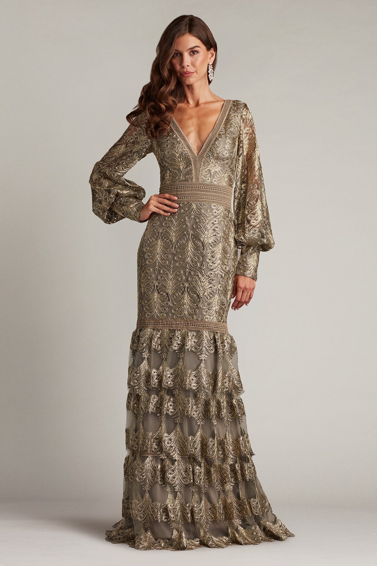 Aponi Tiered Sequin Embroidered Gown Tadashi Shoji Official Online Boutique Aponi Tiered Sequin Embroidered Gown Tadashi Shoji Official Online Boutique
