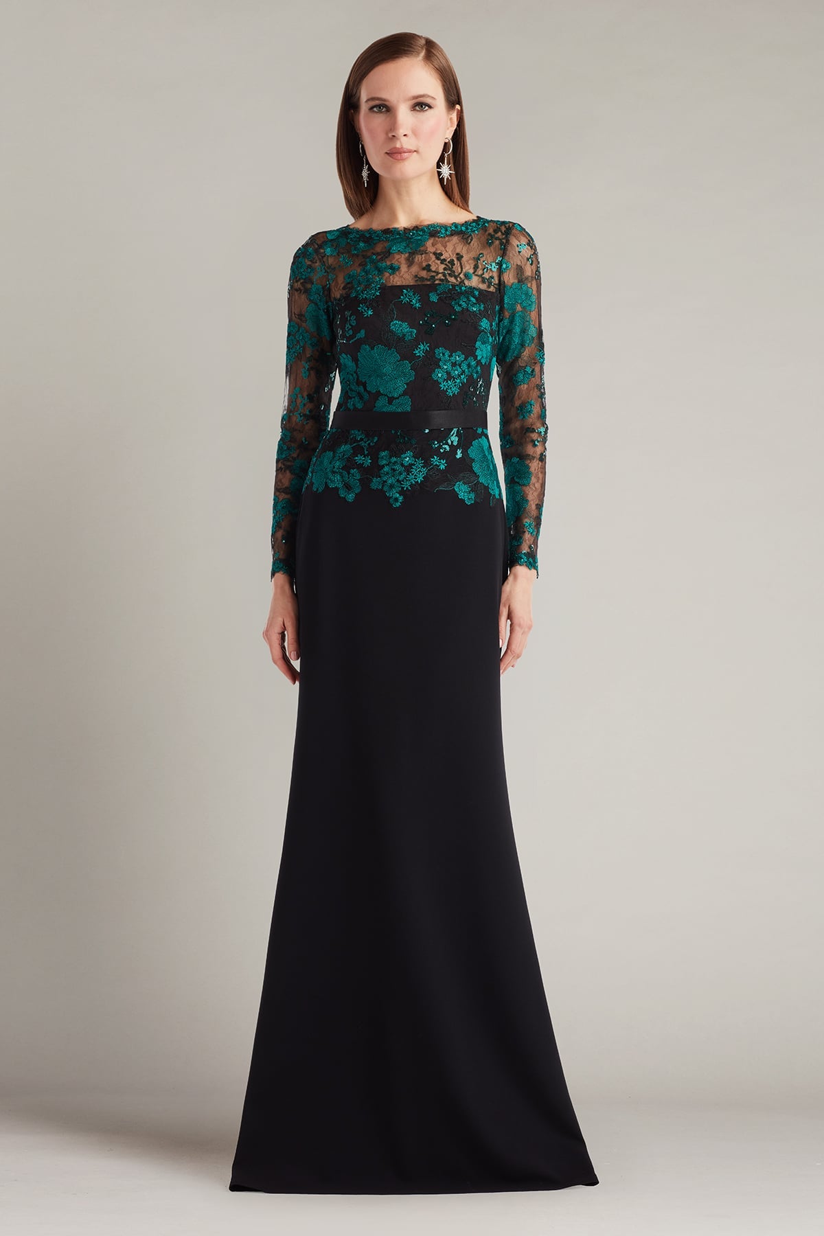 Beacon Belted Embroidered Illusion Gown Tadashi Shoji Official Online Boutique Beacon Belted Embroidered Illusion Gown Tadashi Shoji Official Online Boutique