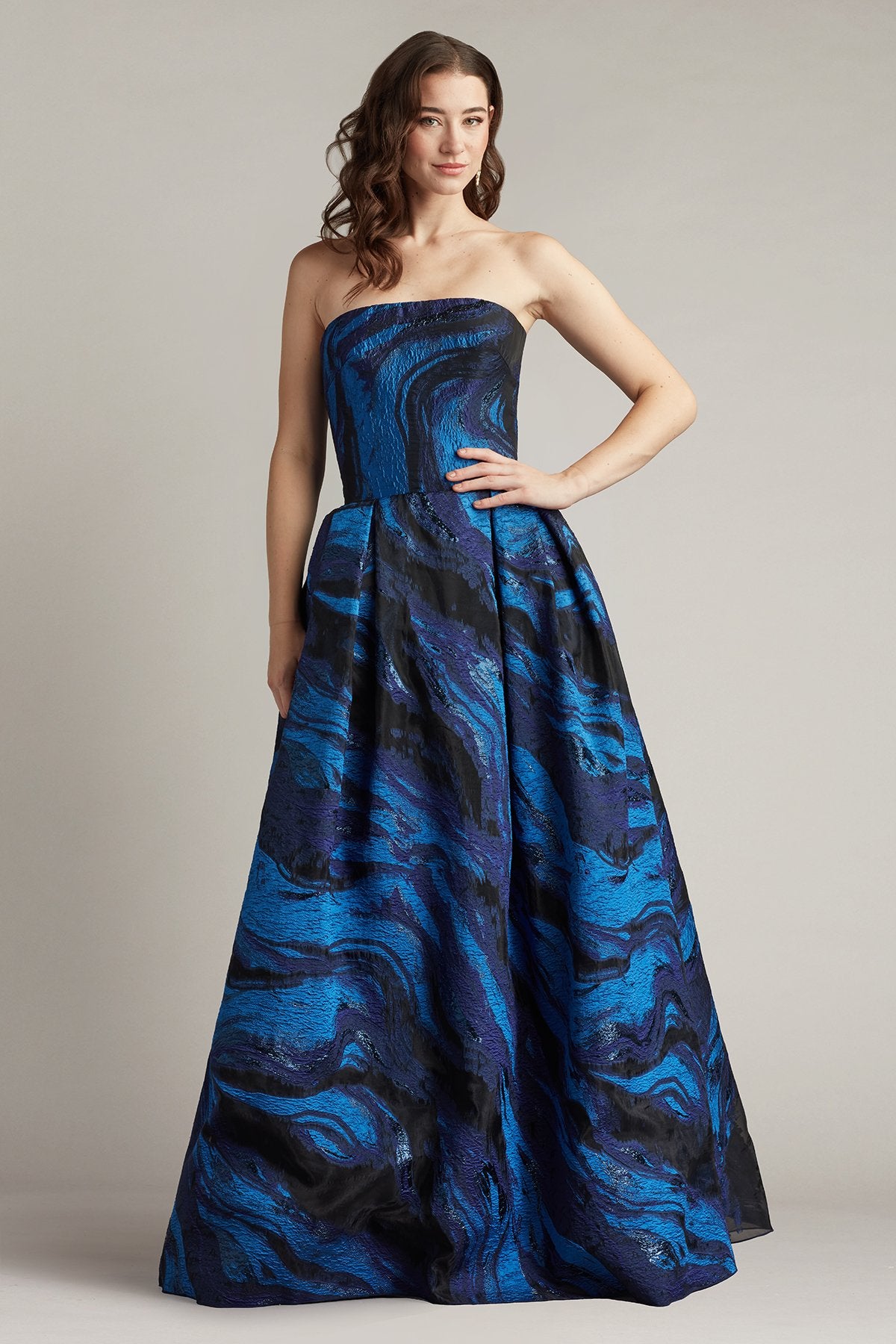 Valora Strapless Jacquard Ball Gown Tadashi Shoji Official Online Boutique Valora Strapless Jacquard Ball Gown Tadashi Shoji Official Online Boutique