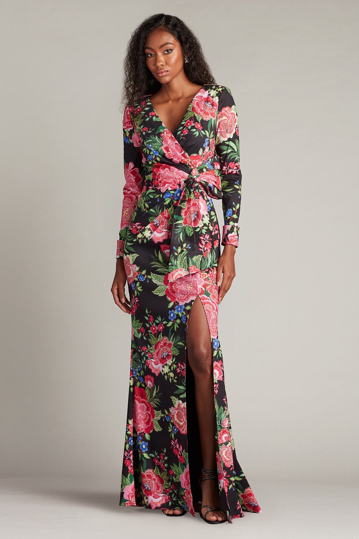 Talvo Floral Print Wrap Gown – Tadashi Shoji Official Online Boutique