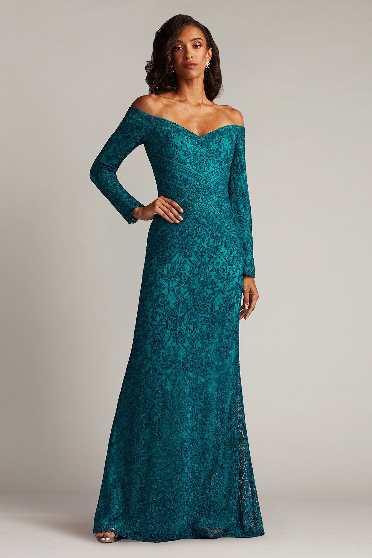 Ishana Off-Shoulder Embroidered Gown Tadashi Shoji Official Online Boutique Ishana Off-Shoulder Embroidered Gown Tadashi Shoji Official Online Boutique