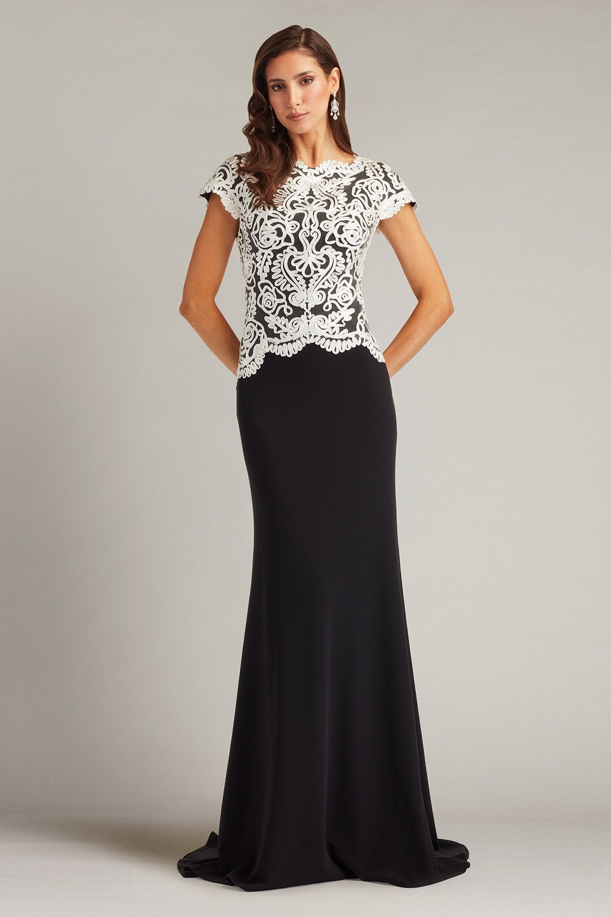 Isadora Embroidered Crepe Gown – Tadashi Shoji Official Online Isadora Embroidered Crepe Gown – Tadashi Shoji Official Online