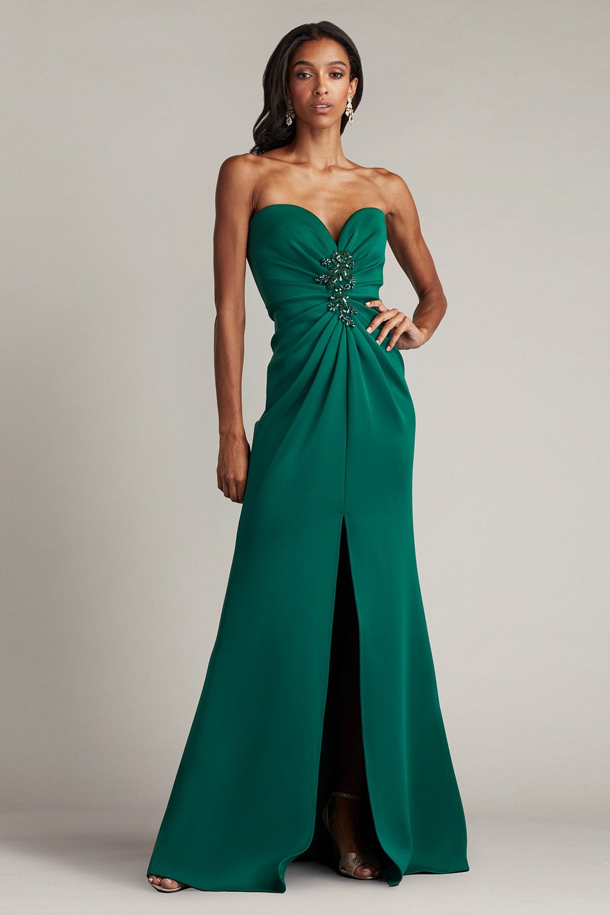 Tia Draped Strapless Gown – Tadashi Shoji Official Online Boutique