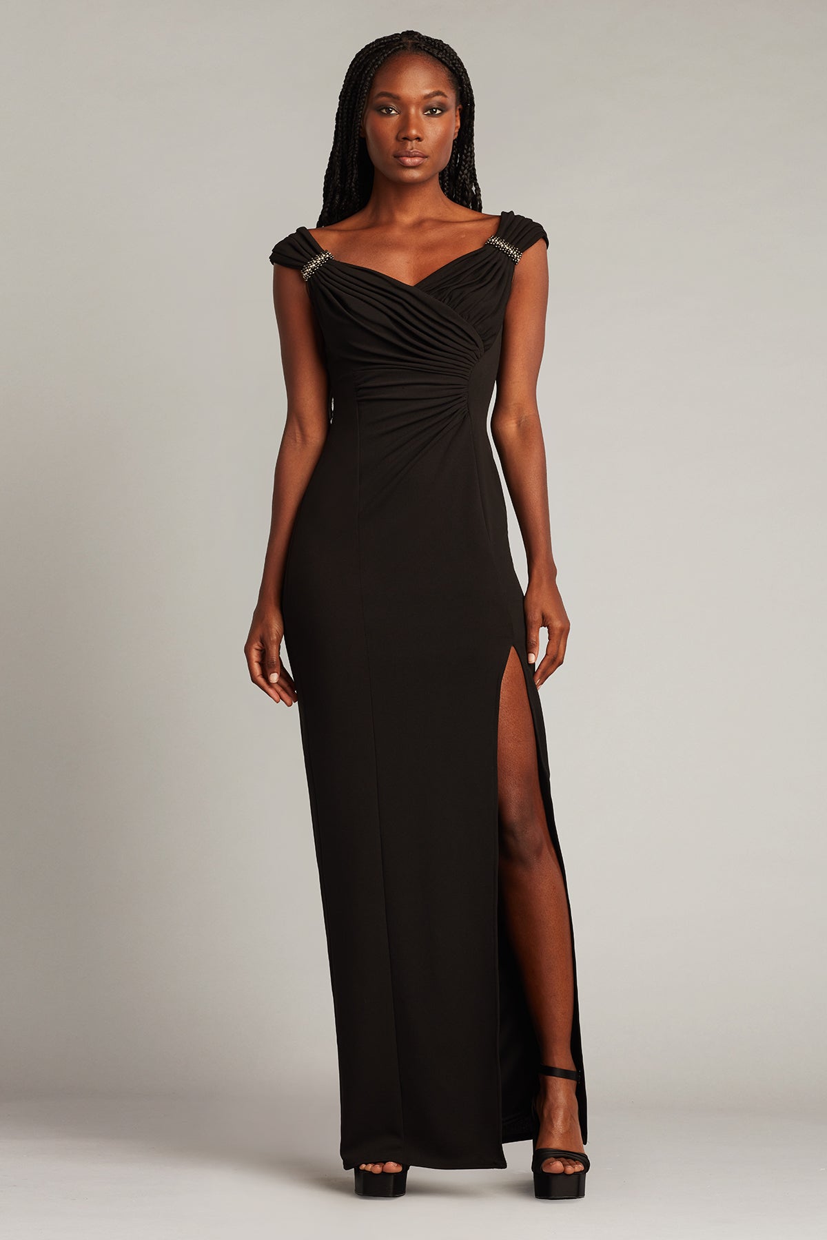 dinner party dress to impress Keene Pearl Accent Gown – Tadashi Shoji Official Online Boutique