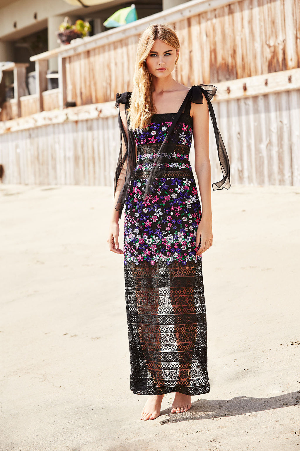 Tadashi Shoji - Fletcher Embroidered Mid-Length Dress