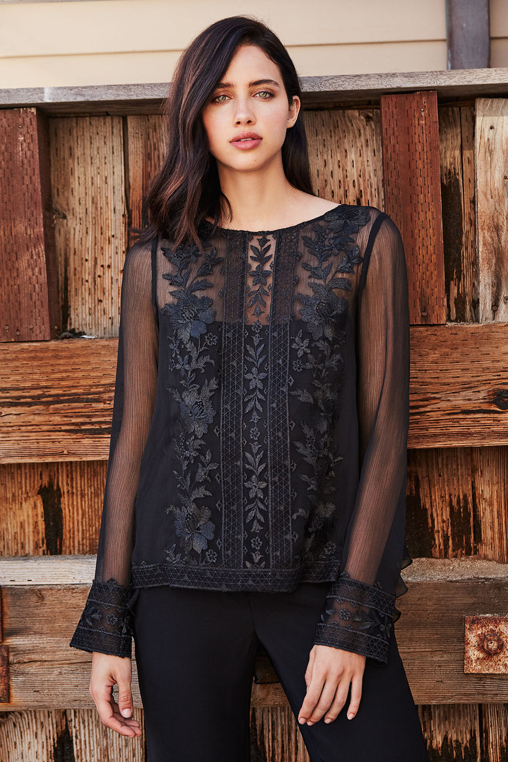 Tadashi Shoji - Eliana Chiffon Blouse