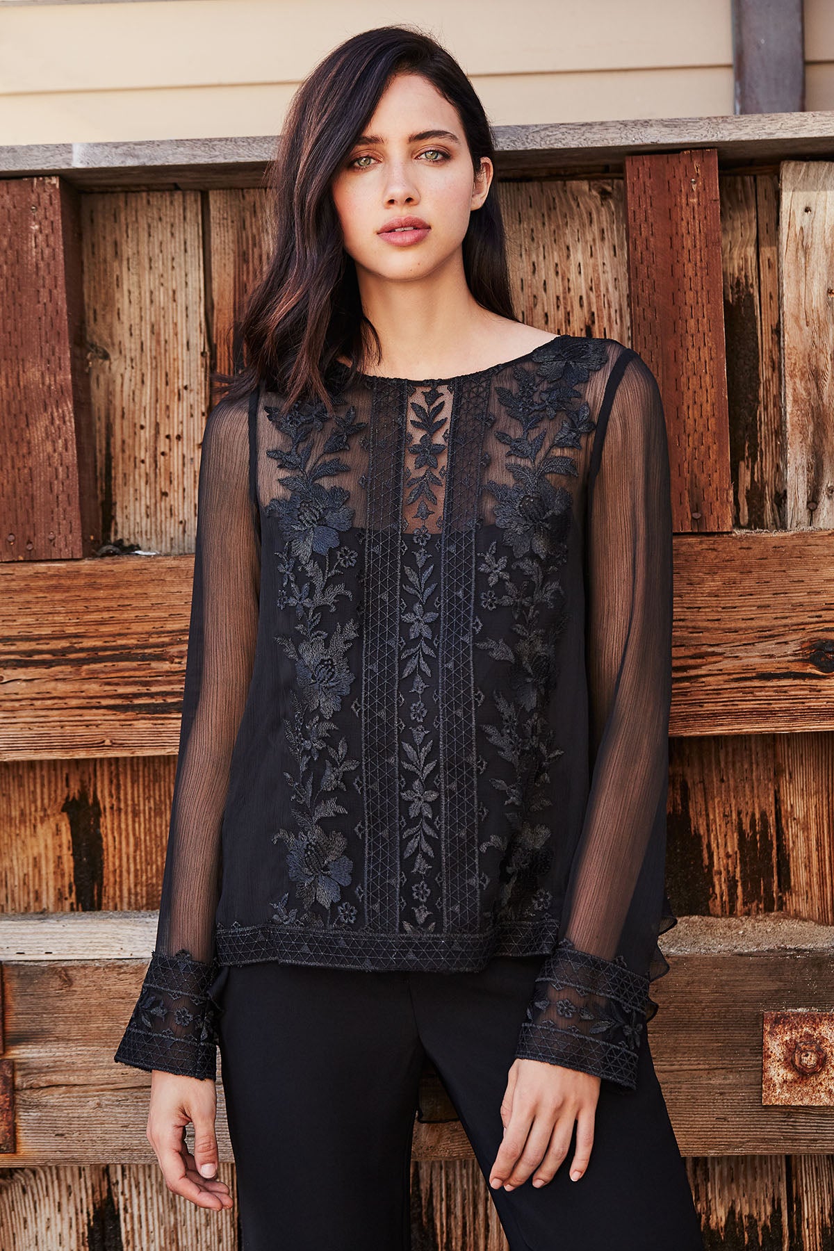 Tadashi Shoji - Eliana Chiffon Blouse