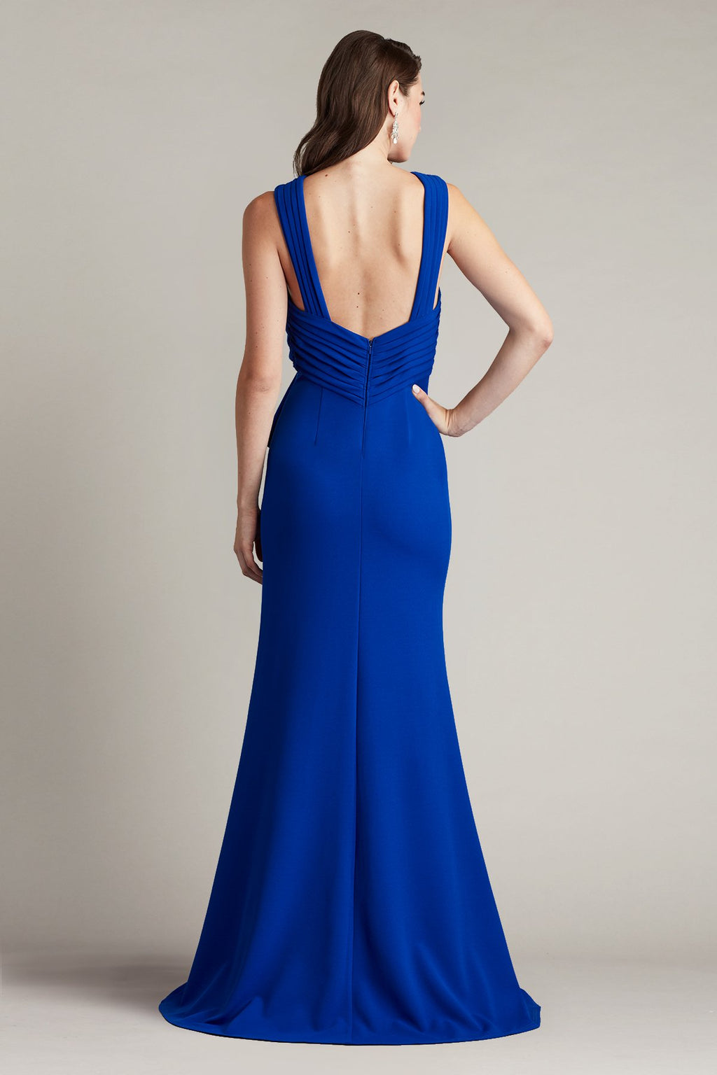Setta Pleated Cascading Ruffle Gown