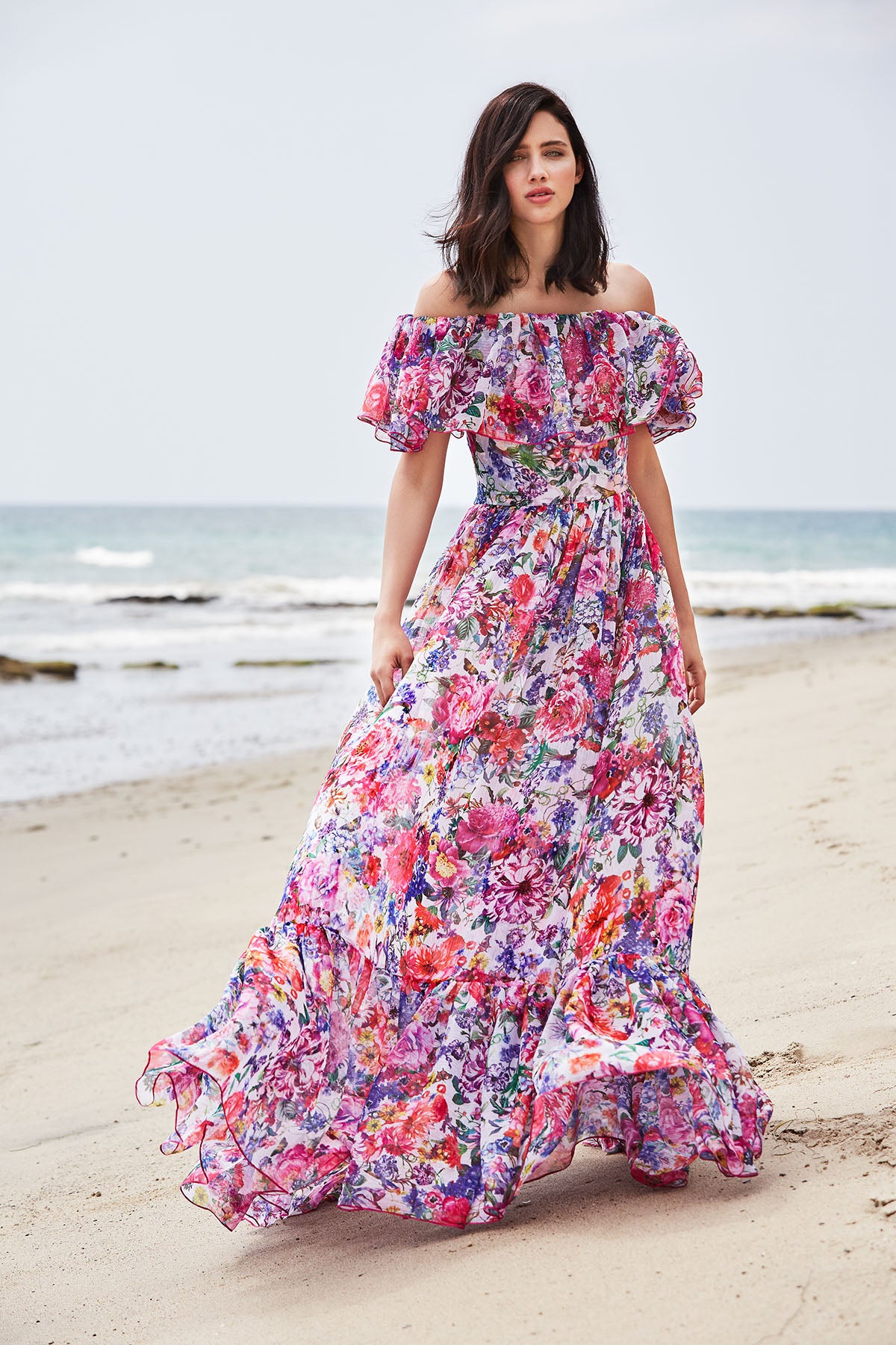 Tadashi Shoji - Paola Floral Print Maxi Dress