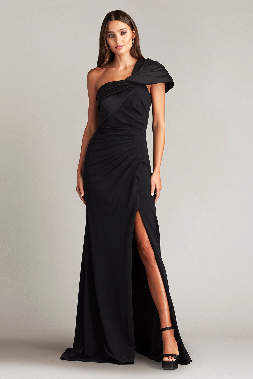 Rady Twist-Drape One-Shoulder Gown
