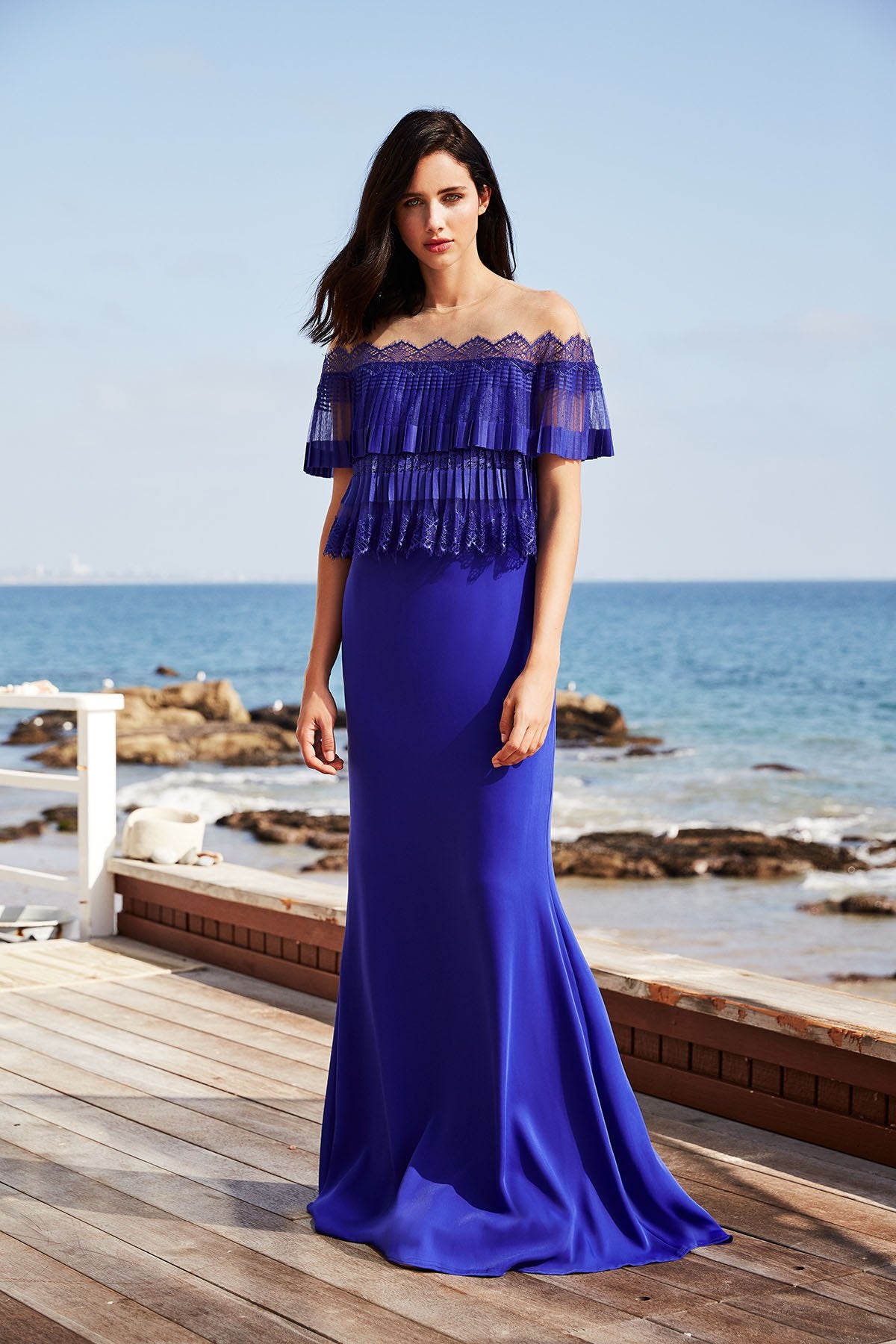 Tadashi Shoji - Kimberly Pleated Bodice Gown