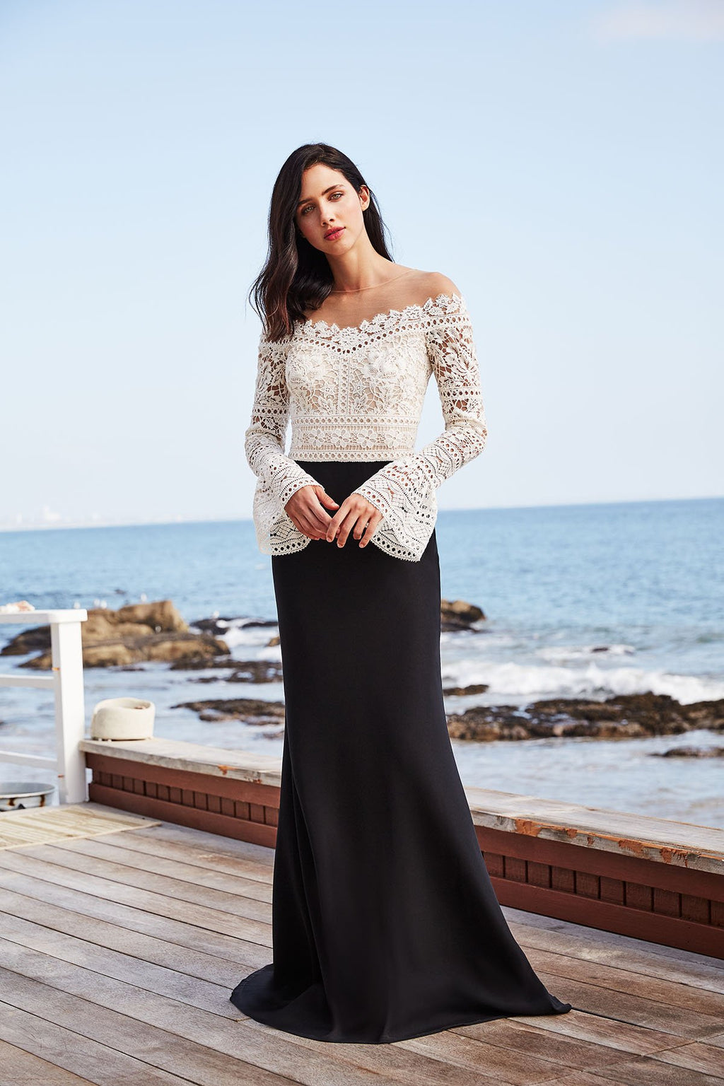 Tadashi Shoji - Idalia Crochet Bodice Gown