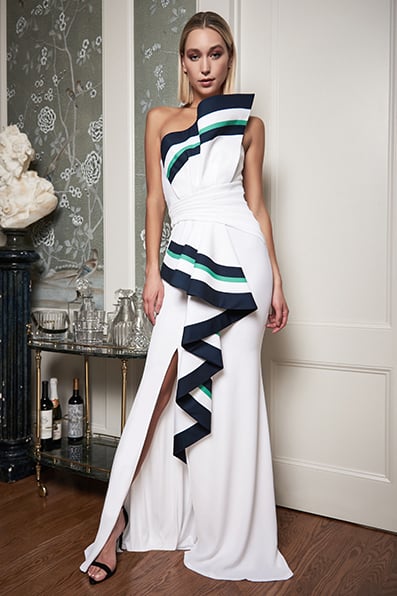 Lidey Statement Flounce Gown