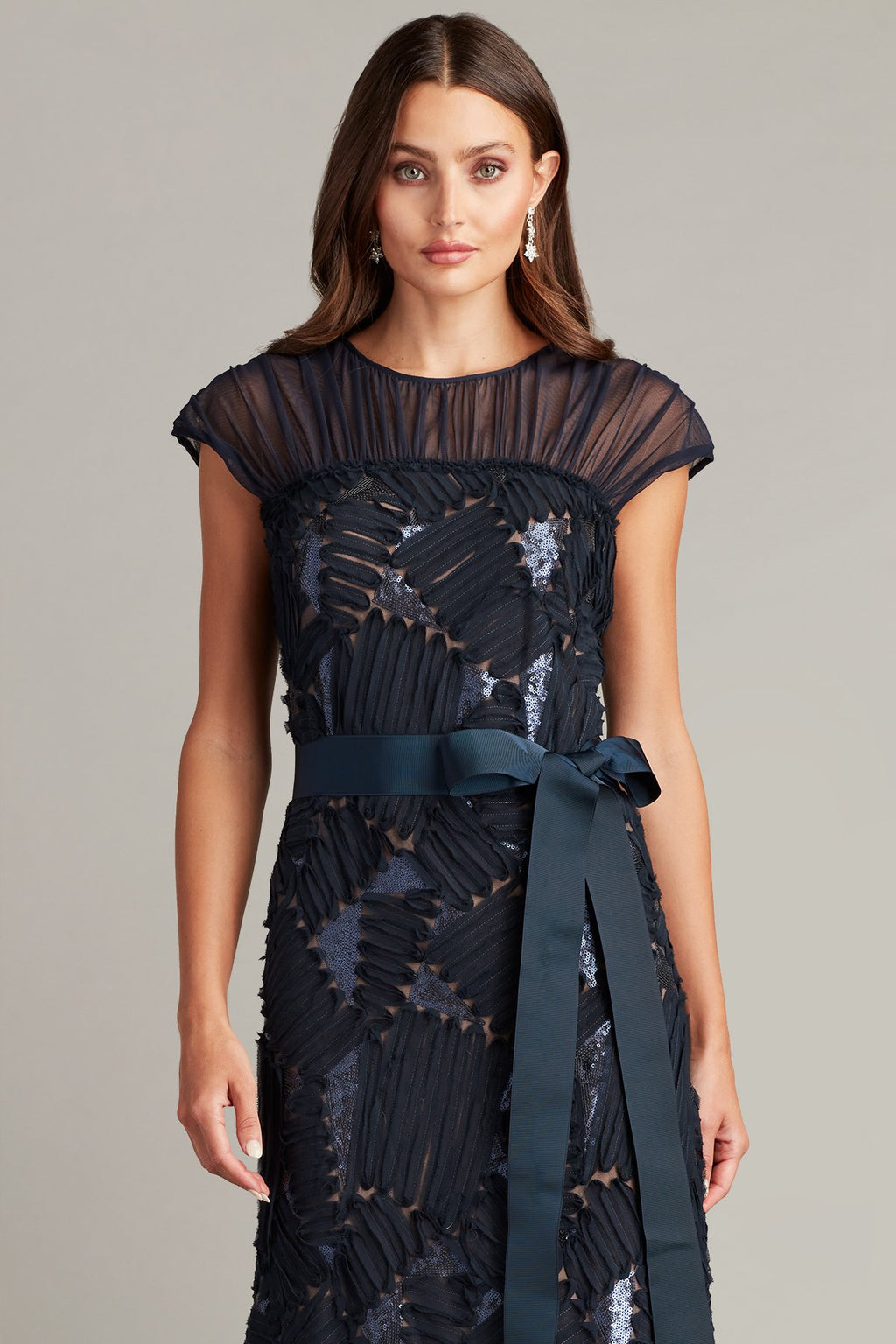 Alma Ribbon Soutache Illusion Gown