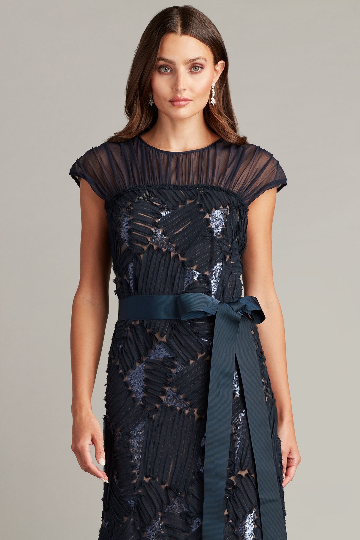 Alma Ribbon Soutache Illusion Gown