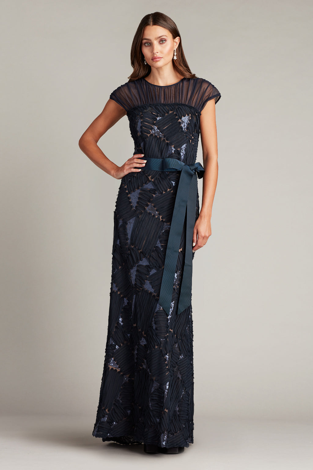 Alma Ribbon Soutache Illusion Gown
