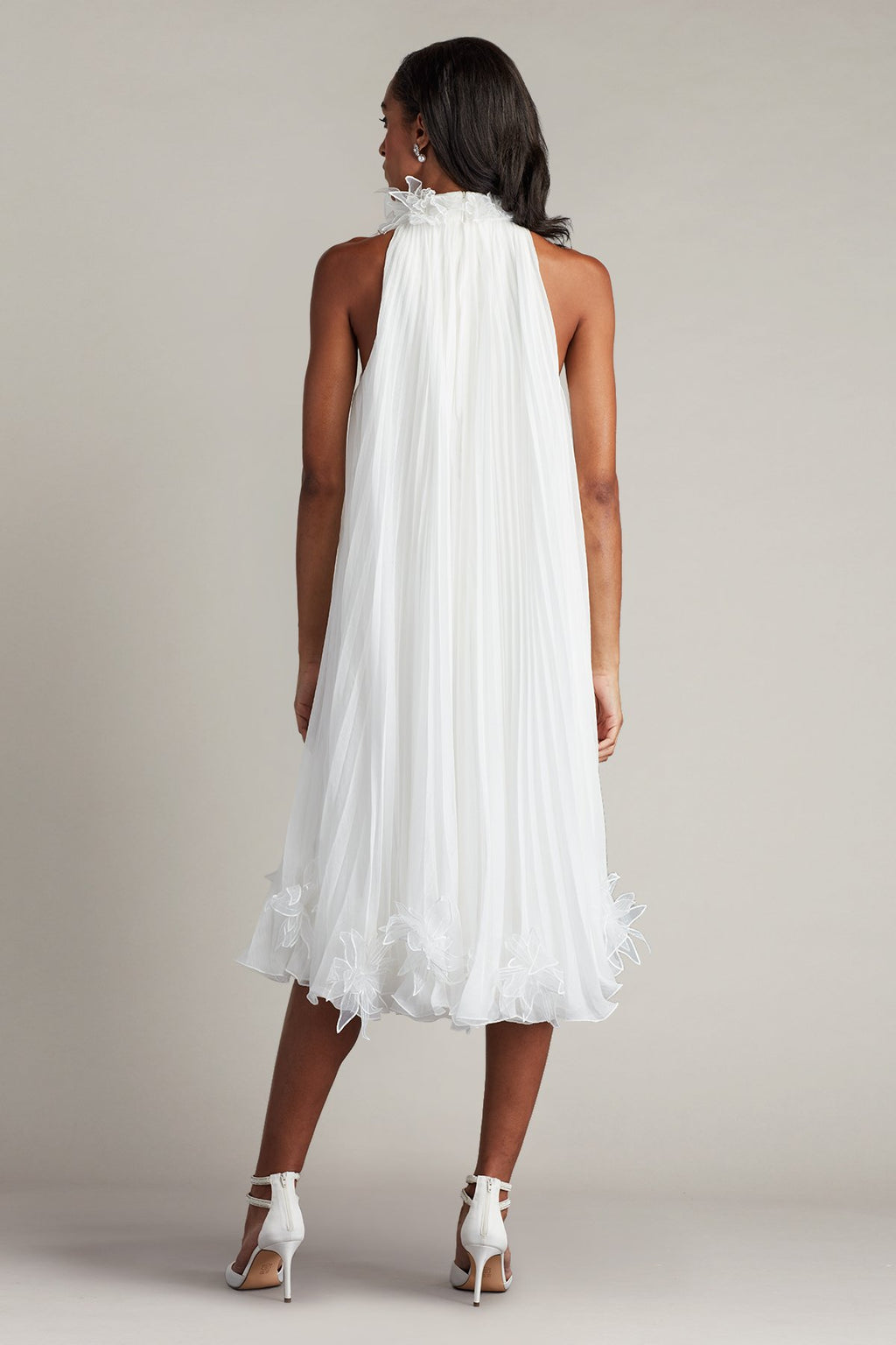 Raisa Floral Embellished Chiffon Midi Dress