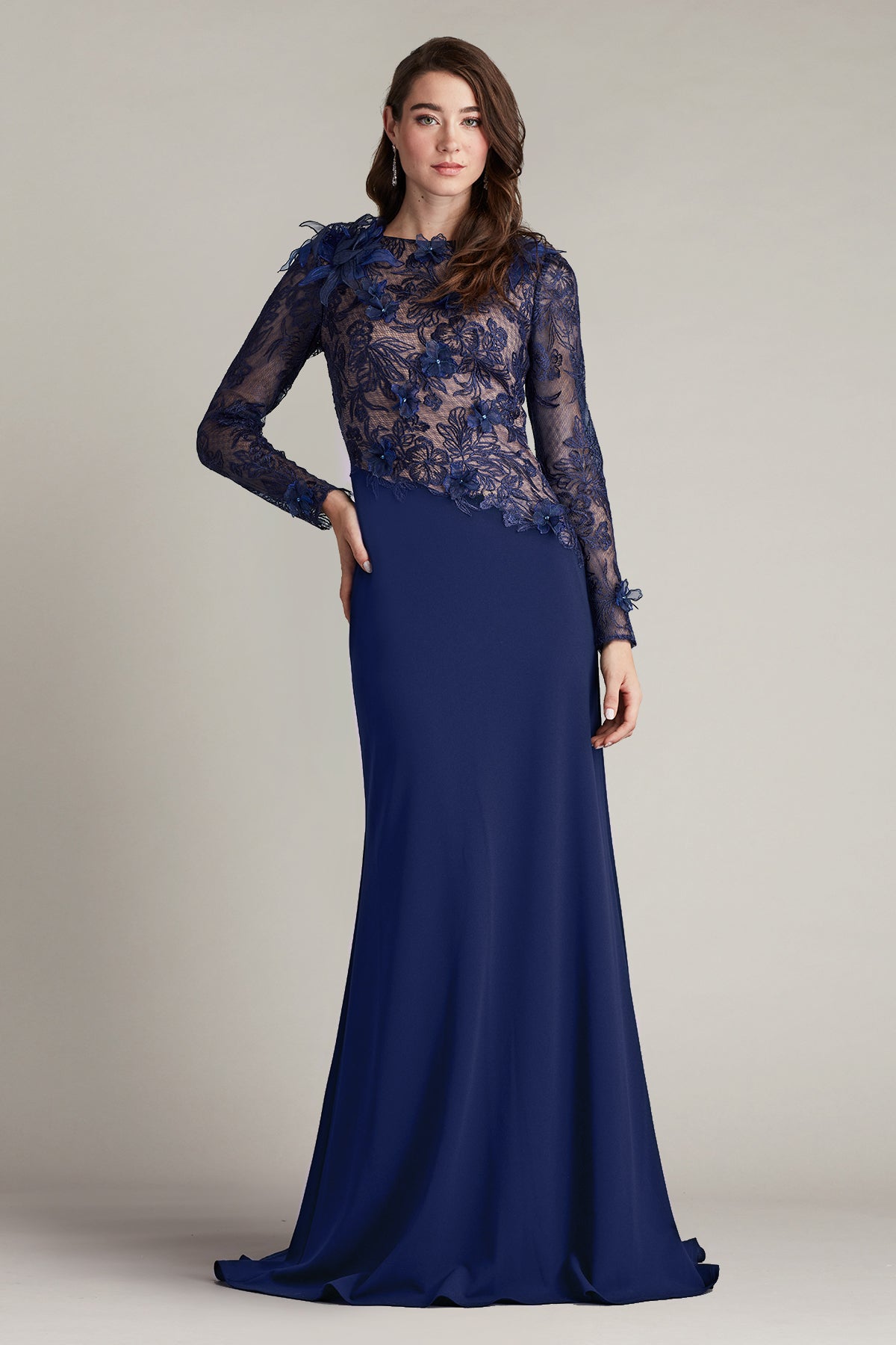 Bryony Floral Embellished Illusion Dress
