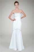 Beaded Strapless Gown in Tafetta
