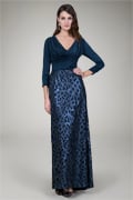 Paillette Cut Out Evening Gown in Navy