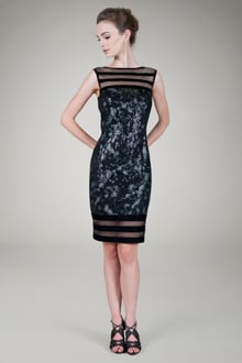 Mini Paillette Sheath Dress in Black / Silver