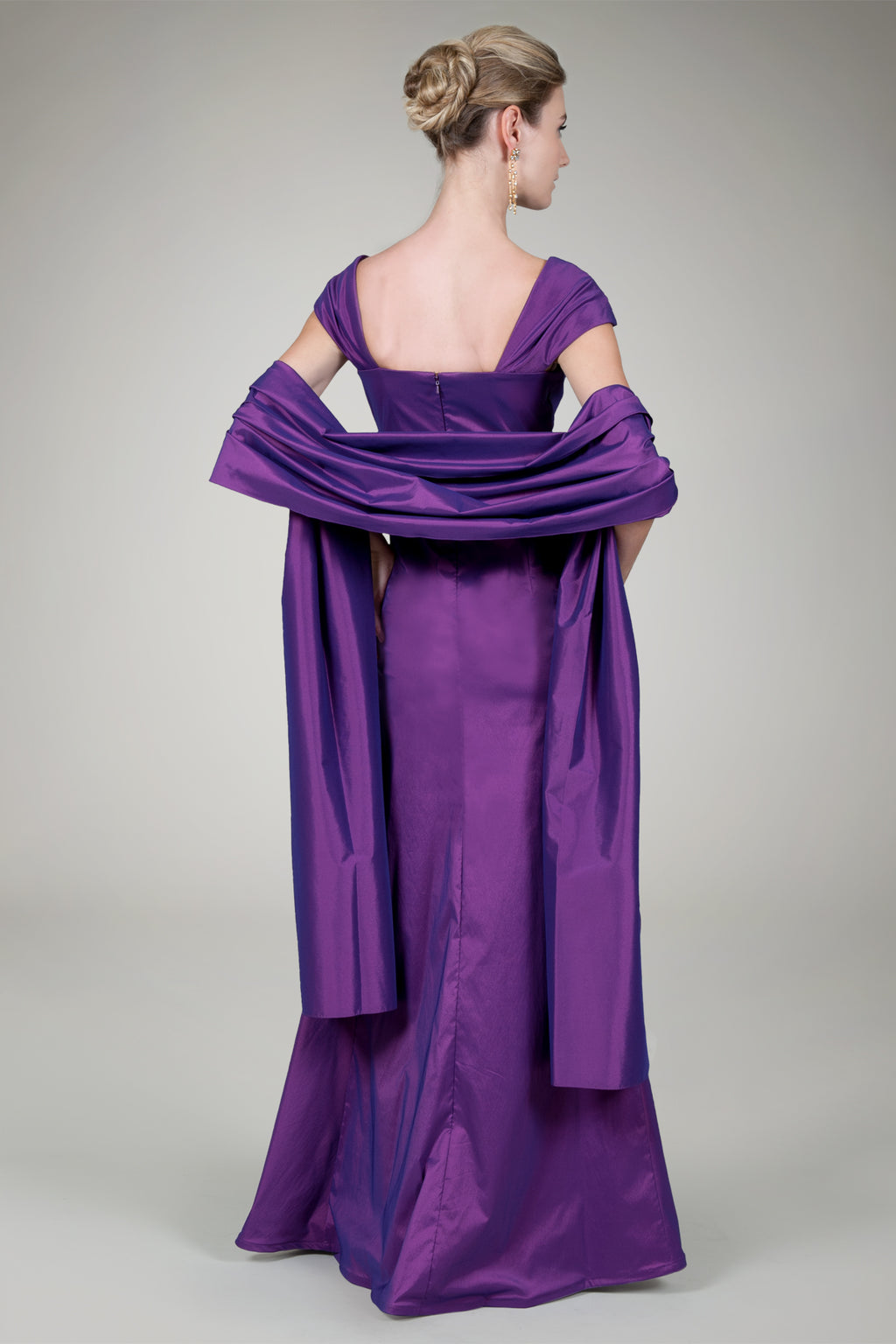 Taffeta Trumpet Gown in Begonia