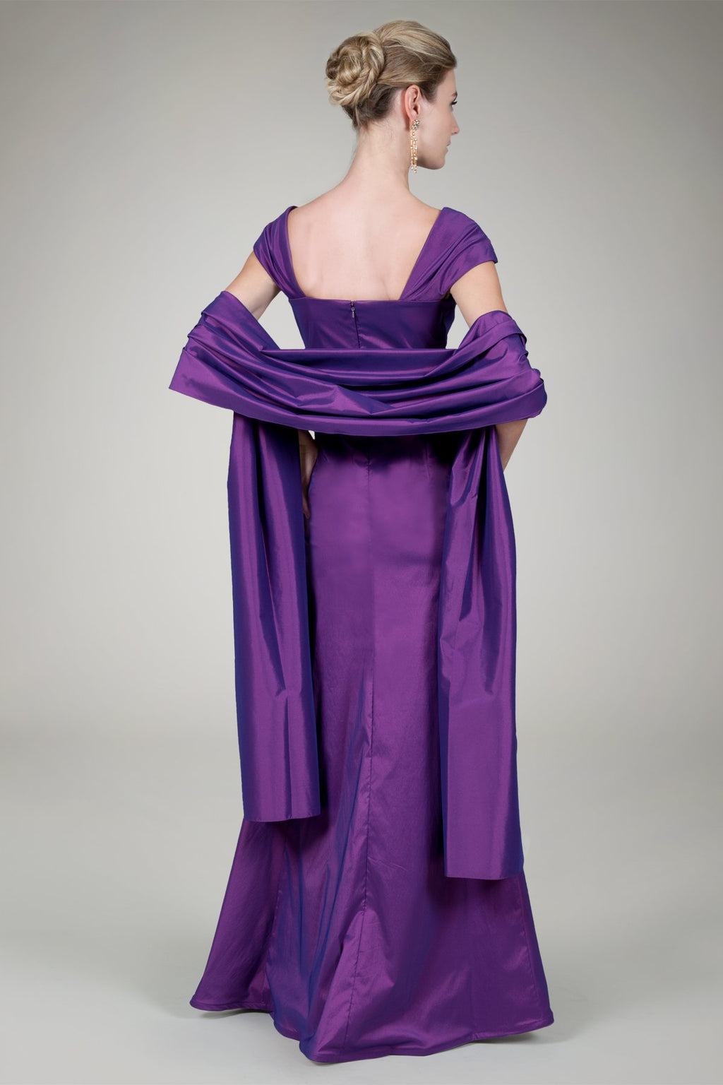 Taffeta Trumpet Gown in Begonia