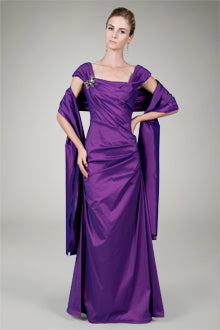 Taffeta Trumpet Gown in Begonia