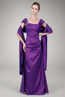 Taffeta Trumpet Gown in Begonia