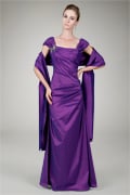 Taffeta Trumpet Gown in Begonia