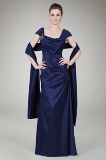 Taffeta Trumpet Gown in Midnight